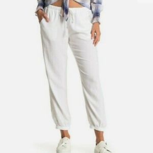 Anthropologie Cloth & Stone Tencel Joggers in white size small